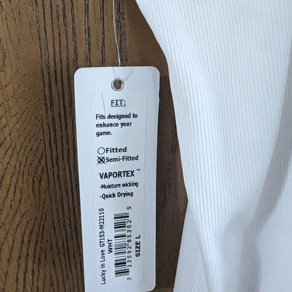 Lucky in Love White Tank Top Size Large (12) - Picture 4 of 4